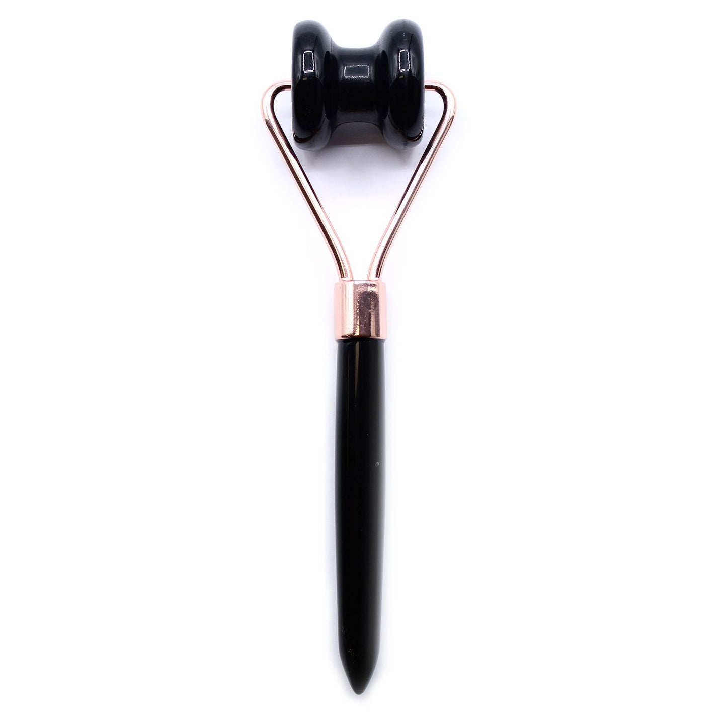Gemstone Jawline Roller - Black Obsidian - Bold in appearance and smooth in use, this black obsidian jawline roller is