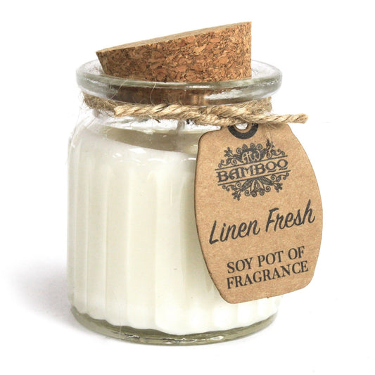Linen Fresh Soy Pot of Fragrance Candles - Grab these amazingly scented soywax candle pots and enjoy the natural, smoother