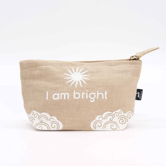 Hop Hare Pouch - I am Bright - This charming pouch is more than just a storage solution; it's a daily reminder to embrace