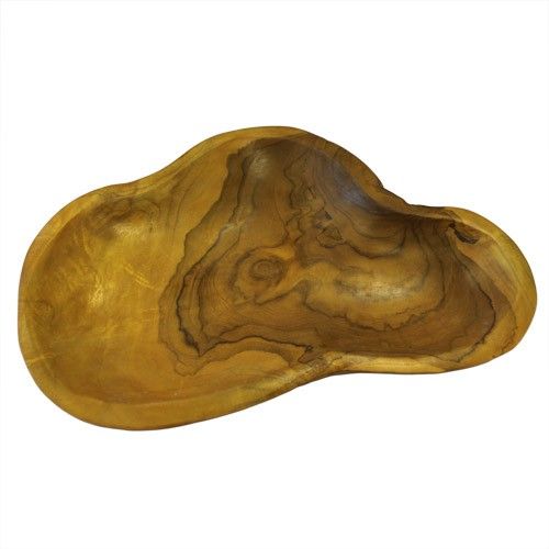Classic Bowl 1 Part aprox 27cm - This fantastic teak root bowls  is  hand carved using the natural shape of the teak root