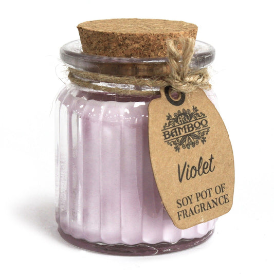 Violet Soy Pot of Fragrance Candles - Grab these amazingly scented soywax candle pots and enjoy the natural, smoother
