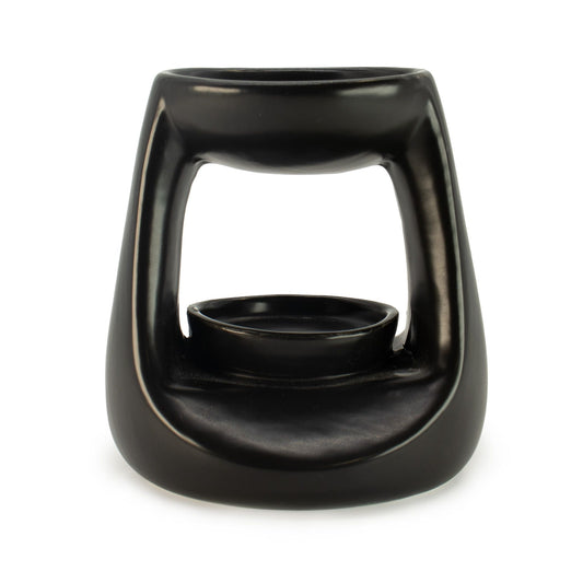 Ceramic Zen Oil Burner - Small Classic  - Matt Black