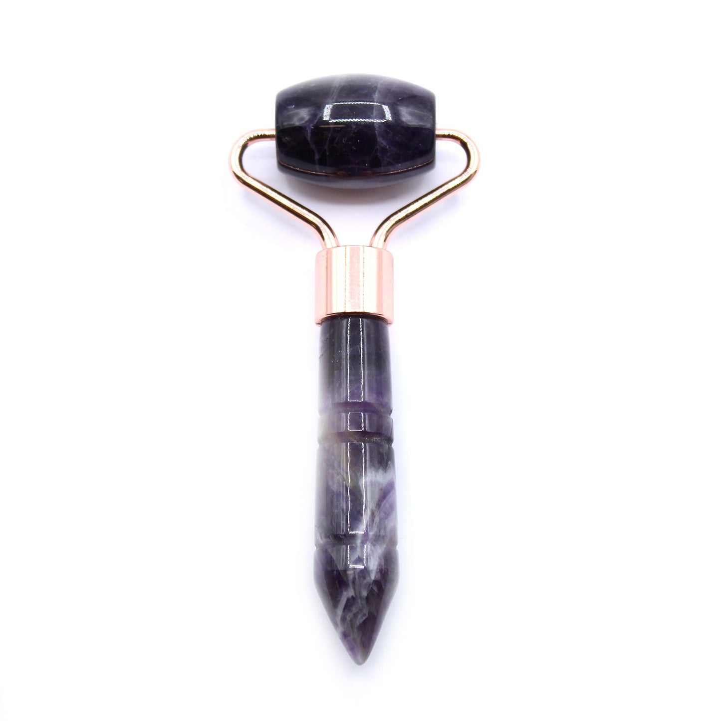 Gemstone Mini Roller - Amethyst - Rich in colour and compact in form, this amethyst mini roller is designed for gentle,