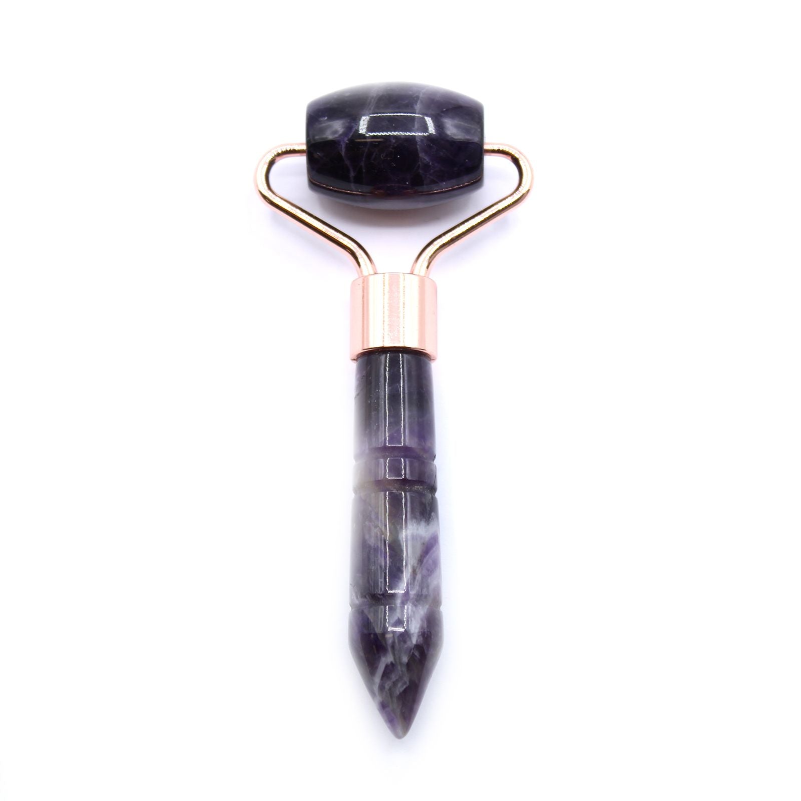Gemstone Mini Roller - Amethyst - Rich in colour and compact in form, this amethyst mini roller is designed for gentle,