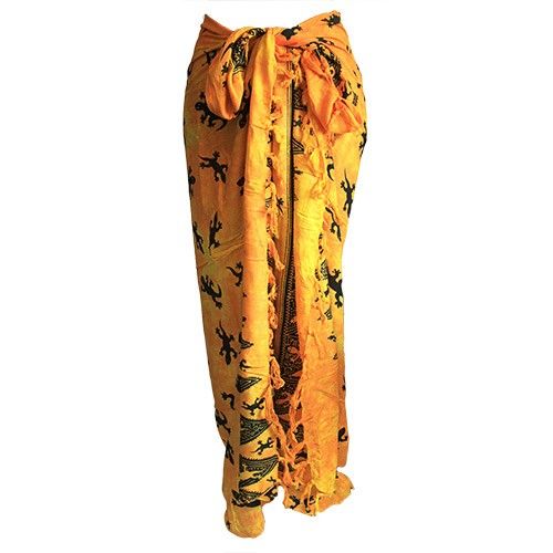 Bali Gecko Sarongs - Yellow - We are pleased to introduce the new range of Bali Gecko Sarongs. These Sarongs was made in