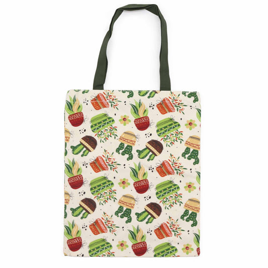 Classic Tote Zipper Bag (Caktus Motiff) 40x34cm -