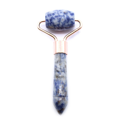 Gemstone Mini Roller - Sodalite - Compact and full of character, this sodalite mini roller is designed for gentle, targeted