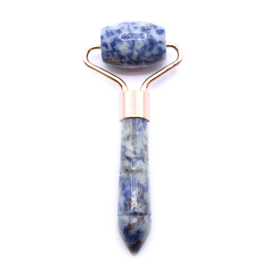 Gemstone Mini Roller - Sodalite - Compact and full of character, this sodalite mini roller is designed for gentle, targeted
