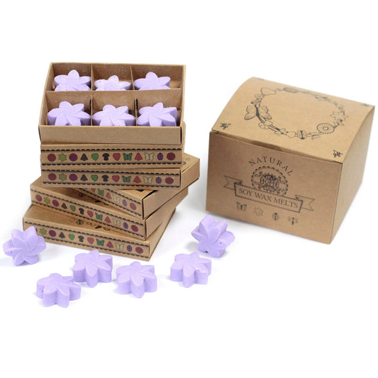 Box of 6 Wax Melts - Lavender Fields - These Fragrant Wax Melts are made from a natural blend of Soy Waxes and finest