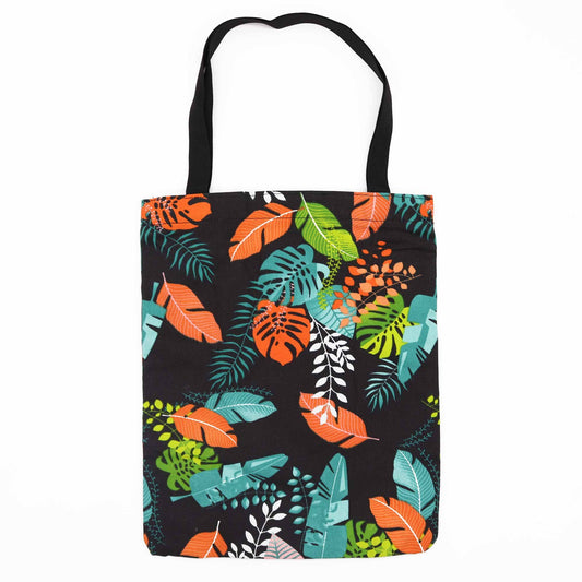 Classic Tote Zipper Bag (Dark Tropical Motiff) 40x34cm -