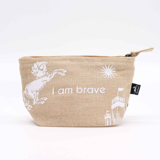 Hop Hare Pouch - I am Brave - Infuse your gift collection with a touch of empowerment and earthy elegance with the Hop Hare
