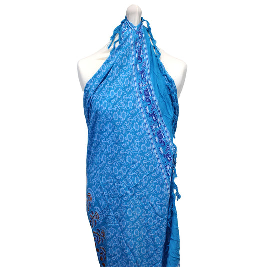 Teal Orange Mandala Sarongs - Bali Mandala Sarongs This Sarong is made to a perfect size to wrap around the waist, also can