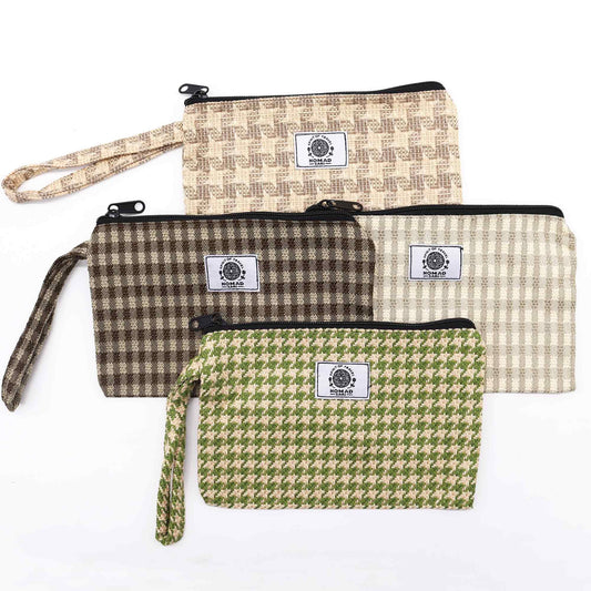 Soft & Natural Handy Gift Pouches & Loop - (assorted materials) -20x13cm -
