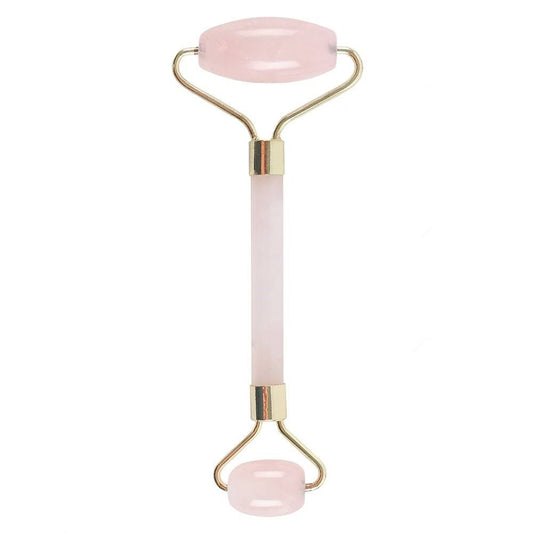 Gemstone Face Roller - Rose Quartz - A calming addition to any skincare routine, this rose quartz face roller is designed