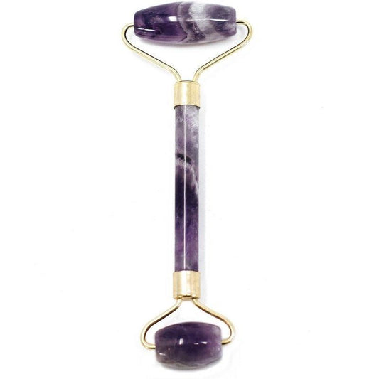 Gemstone Face Roller - Amethyst - Cool, smooth and visually striking, this amethyst face roller is designed for gentle