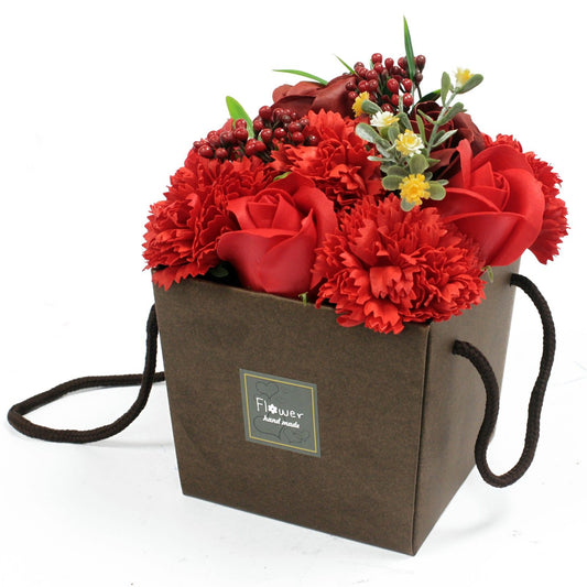 Soap Flower Bouquet - Red Rose & Carnation - Take a look at our wonderful range of Luxury Soap Flowers. They are a perfect