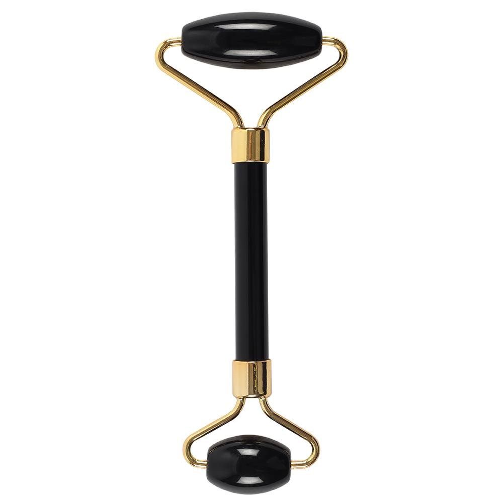 Gemstone Face Roller - Black Obsidian - Sleek and striking, this black obsidian face roller brings a deeper, more dramatic