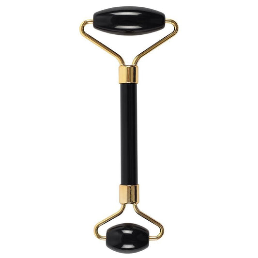 Gemstone Face Roller - Black Obsidian - Sleek and striking, this black obsidian face roller brings a deeper, more dramatic