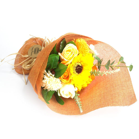 Standing Soap Flower Bouquet - Orange - Beautifully packed Soap Flowers are a perfect gift, wedding favours, Christmas