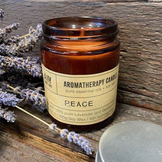 Aromatherapy Candle - Peace - Our new Aromatherapy Candles are made with Pure Essential Oils and Natural Soy Wax to enchant