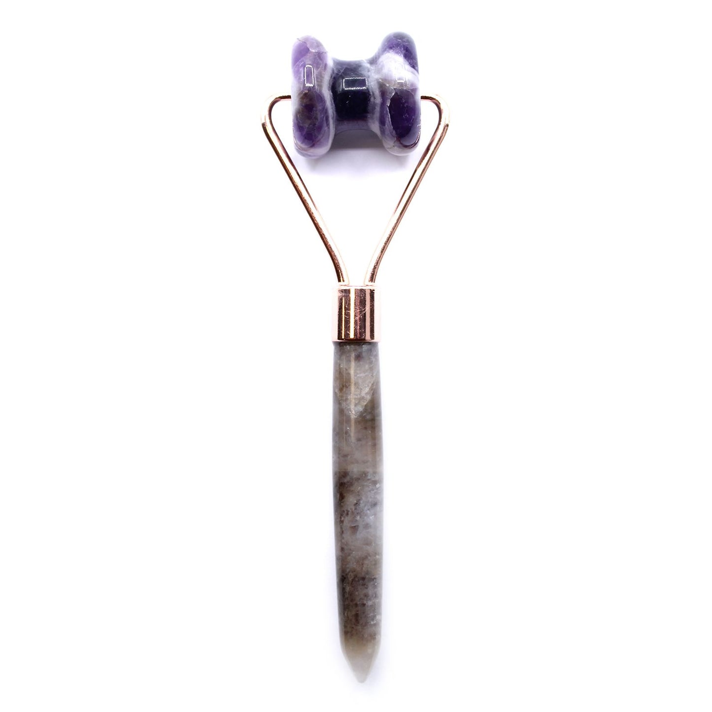 Gemstone Jawline Roller - Amethyst - Visually rich and naturally smooth, this amethyst jawline roller is designed for