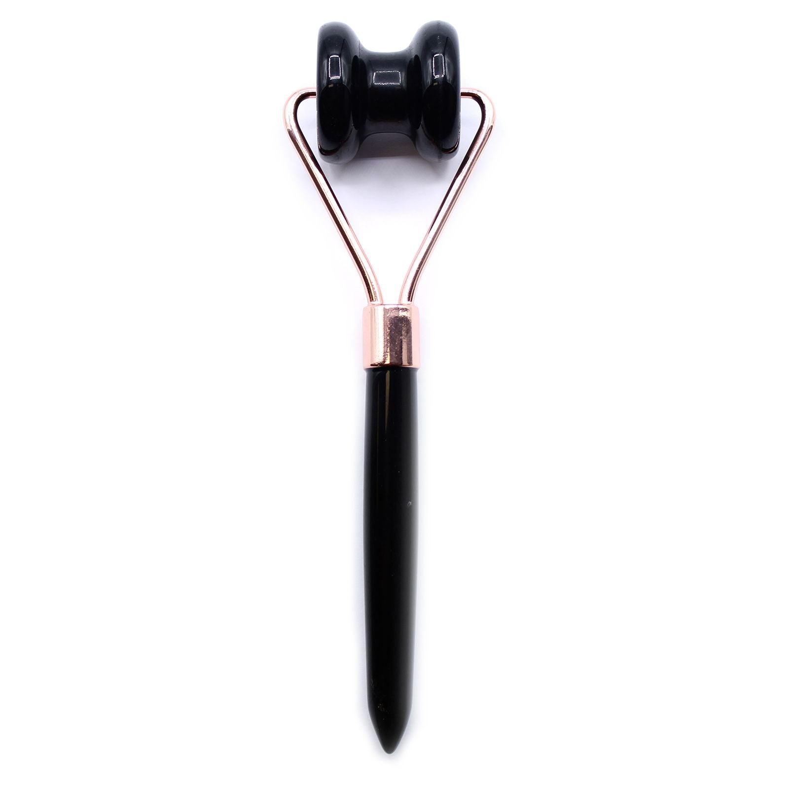 Gemstone Jawline Roller - Black Obsidian - Bold in appearance and smooth in use, this black obsidian jawline roller is