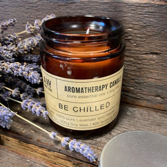 Aromatherapy Candle - Be Chilled - Our new Aromatherapy Candles are made with Pure Essential Oils and Natural Soy Wax to