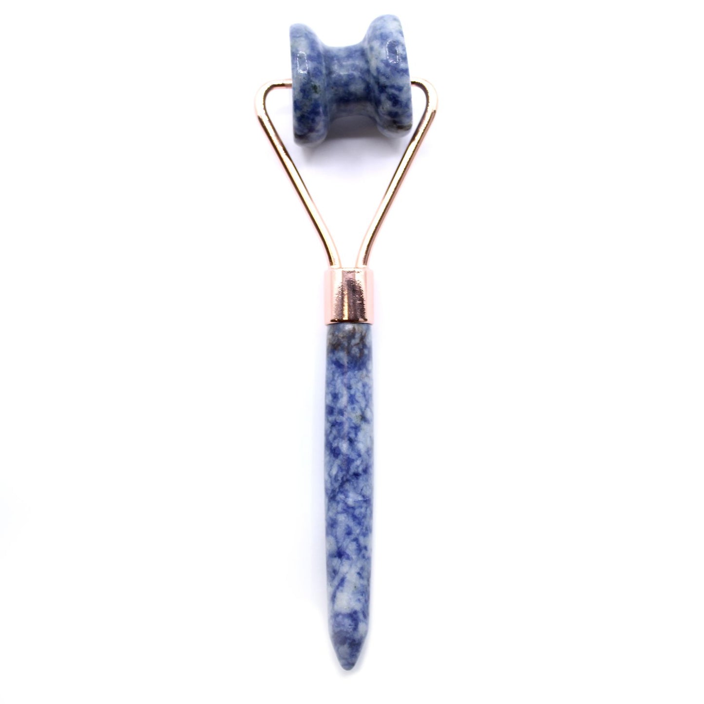 Gemstone Jawline Roller - Sodalite - Boldly patterned and naturally tactile, this sodalite jawline roller is designed for