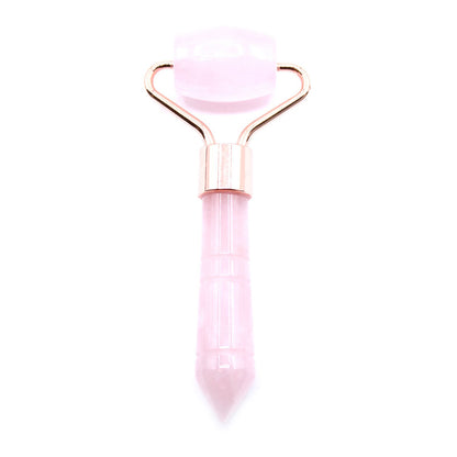 Gemstone Mini Roller - Rose Quartz - Compact and easy to use, this rose quartz mini roller is designed for gentle, targeted