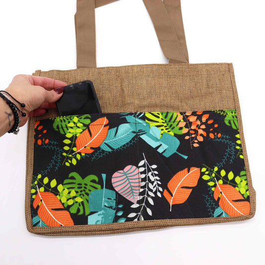 Tropical Market Shopping Bag - (assorted designs) - 40x30x9cm -